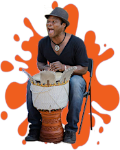 De djembe is een Afrikaanse houten trommel