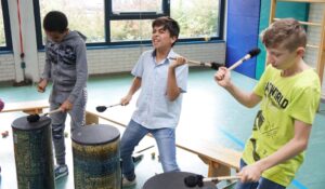 Percussie Workshop voor groepen kinderen op locatie