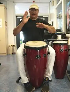 Slagwerk workshopleider Alberto