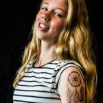 Een trotse deelnemer van de Workshop Tattoo Tekenen