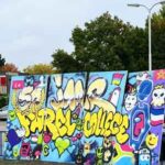 Graffiti letters voor het jubileum van het Farel College