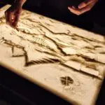 Zandkunstenaar in actie