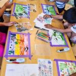 Workshop met graffiti stiften.