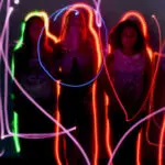 Light Painting Workshop voor kinderen op school.