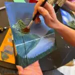 Thuis Workshop met Bob Ross schilderen