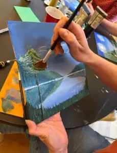 Thuis Workshop met Bob Ross schilderen