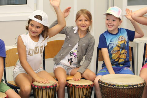 Djembe Workshop op locatie voor groepen kinderen